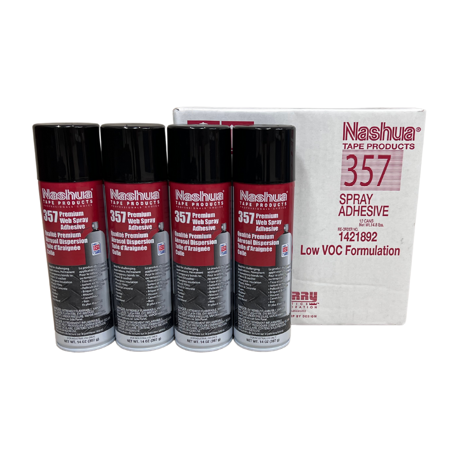 Nashua 357 Spray Adhesive (12pk) Sound Acoustic Solutions